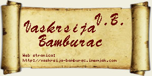 Vaskrsija Bamburać vizit kartica